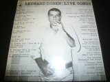 LEONARD COHEN/LIVE SONGS