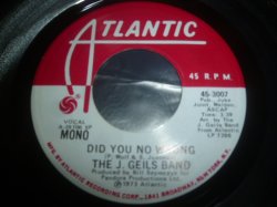 画像1: J. GEILS BAND/DID YOU NO WRONG