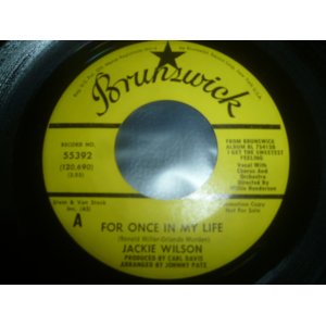 画像: JACKIE WILSON/FOR ONCE IN MY LIFE