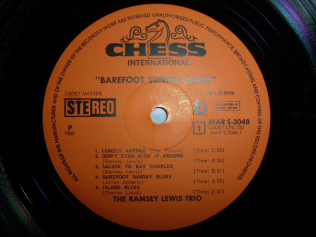 画像: RAMSEY LEWIS TRIO/BAREFOOT SUNDAY BLUES