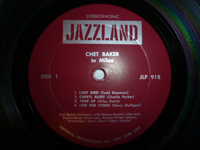 画像: CHET BAKER/IN MILAN