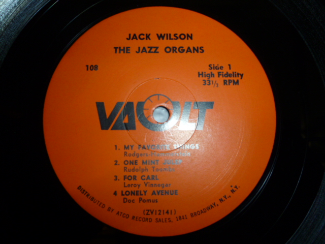 画像: JACK WILSON/THE JAZZ ORGANS