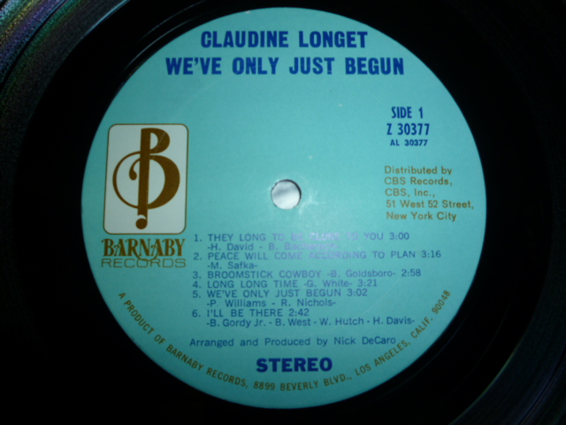 画像: CLAUDINE LONGET/WE'VE ONLY JUST BEGUN