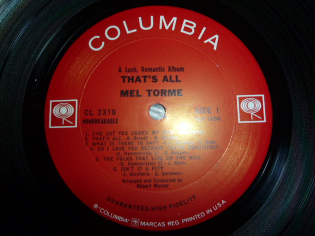 画像: MEL TORME/THAT'S ALL