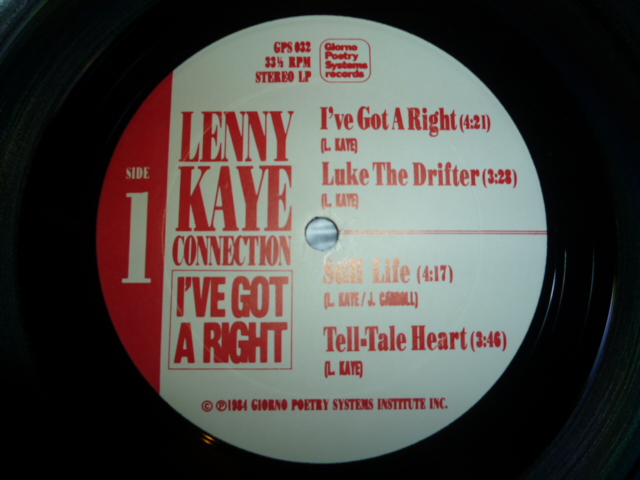 画像: LENNY KAYE CONNECTION/I'VE GOT A RIGHT