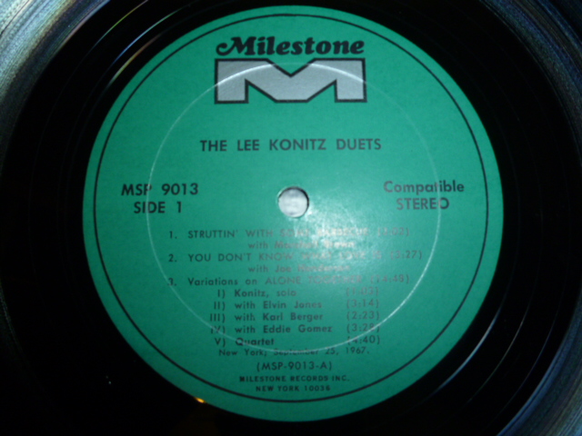 画像: LEE KONITZ/THE LEE KONITZ DUETS