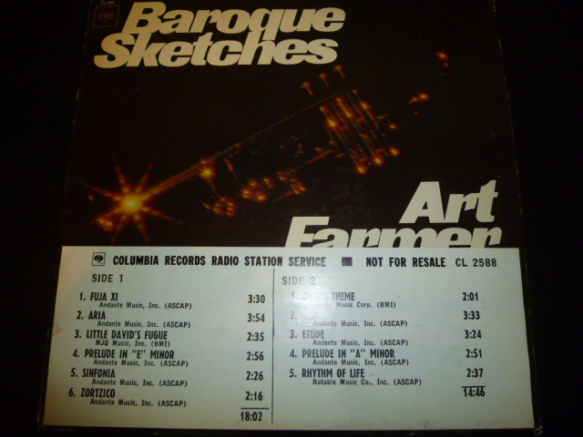 画像1: ART FARMER & THE BAROQUE ORCHESTRA/BAROQUE SKETCHES