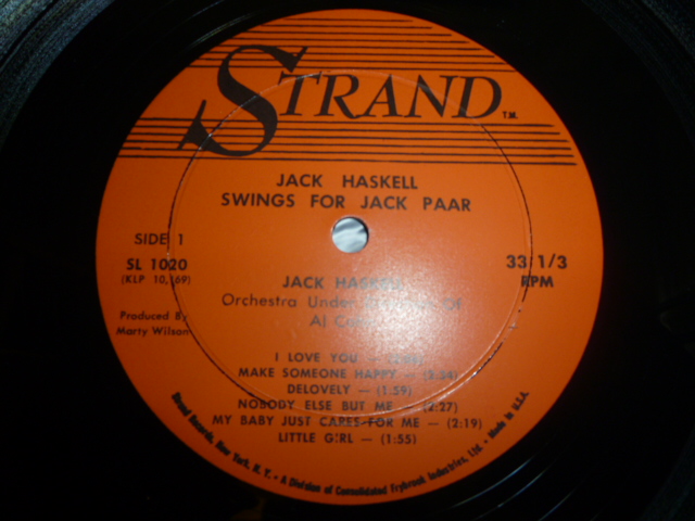 画像: JACK HASKELL/SWINGS FOR JACK PAAR