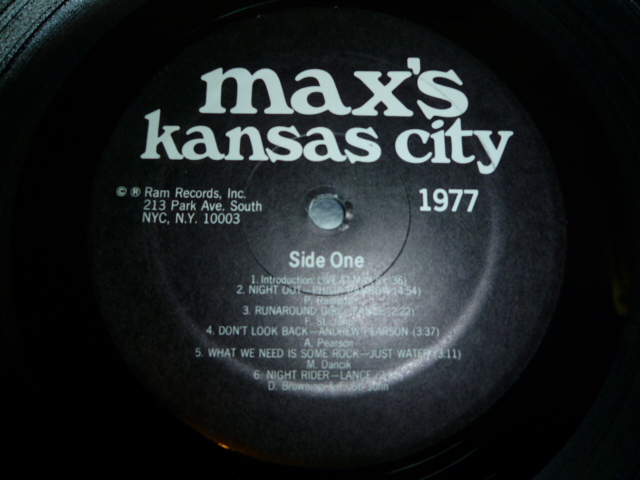 画像: V.A./MAX'S KANSAS CITY 1977