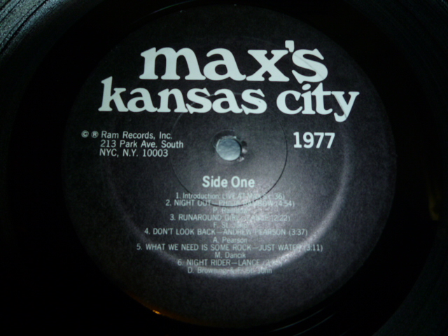 画像: V.A./MAX'S KANSAS CITY 1977