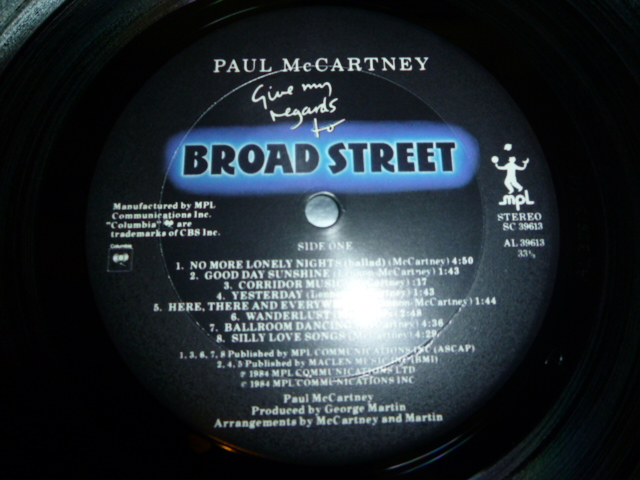 画像: PAUL McCARTNEY/GIVE MY REGARDS TO BROAD STREET