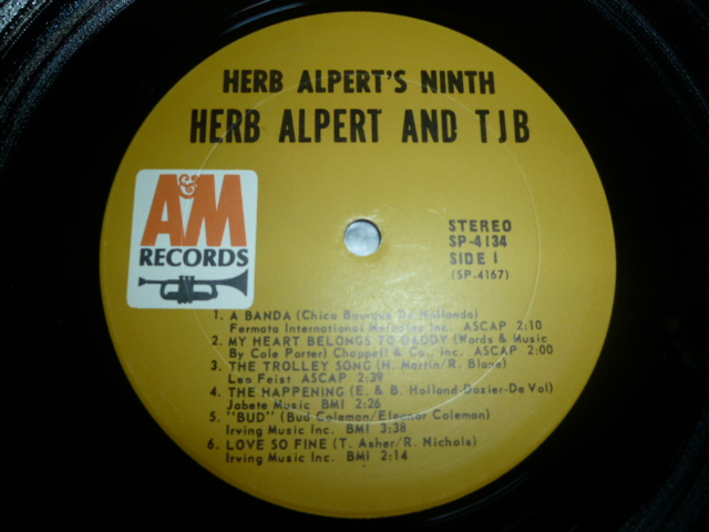 画像: HERB ALPERT & THE TIJUANA BRASS/HERB ALPERT'S NINTH