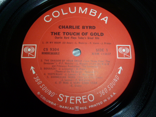 画像: CHARLIE BYRD/THE TOUCH OF GOLD
