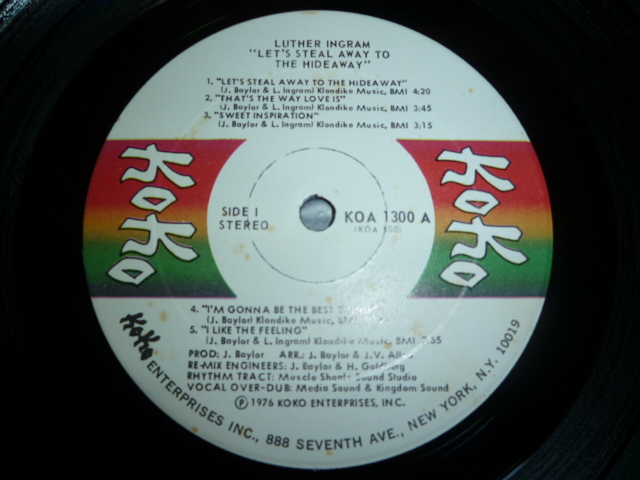 画像: LUTHER INGRAM/LET'S STEAL AWAY TO THE HIDEAWAY