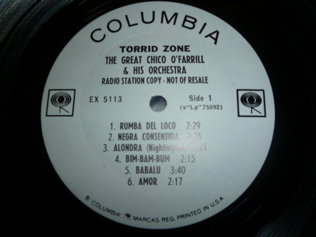 画像: CHICO O'FARRILL & HIS ORCHESTRA/TORRID ZONE