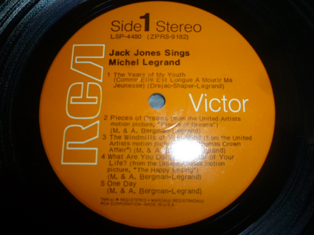 画像: JACK JONES/SINGS MICHEL LEGRAND