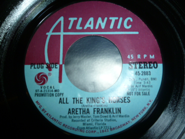 画像: ARETHA FRANKLIN/ALL THE KING'S HORSES