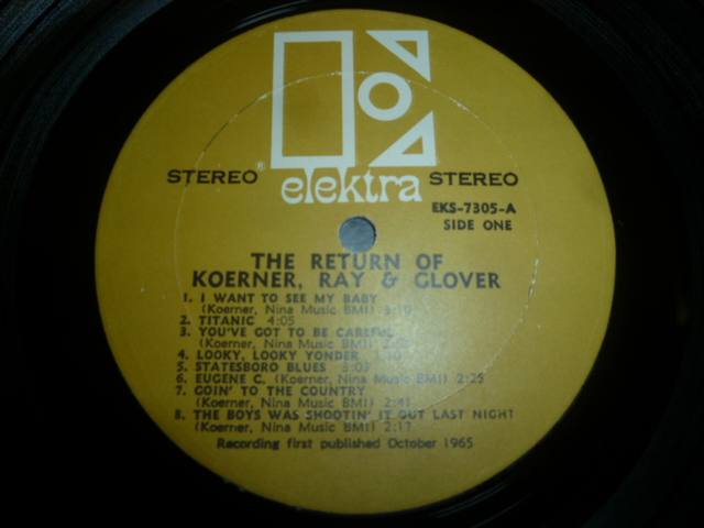 画像: KOERNER, RAY & GLOVER/THE RETURN OF KOERNER, RAY & GLOVER