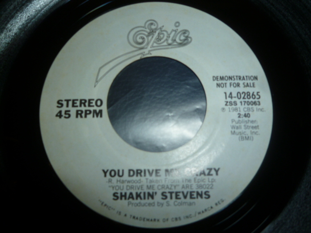 画像1: SHAKIN' STEVENS/YOU DRIVE ME CRAZY