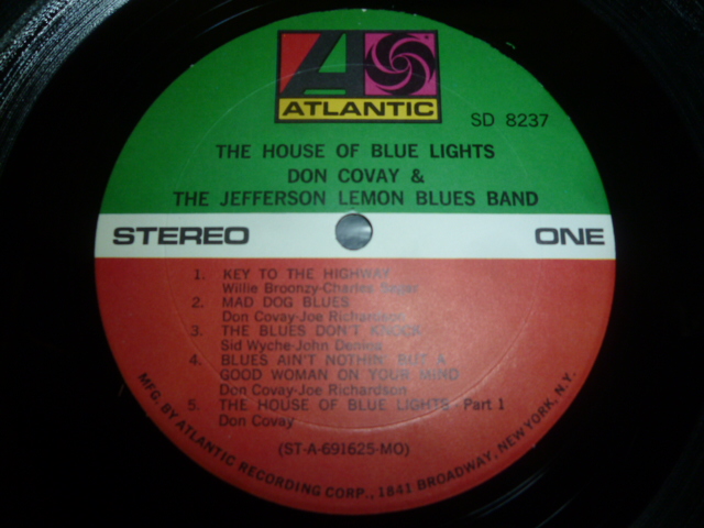 画像: DON COVAY & THE JEFFERSON LEMON BLUES BAND/THE HOUSE OF BLUE LIGHTS