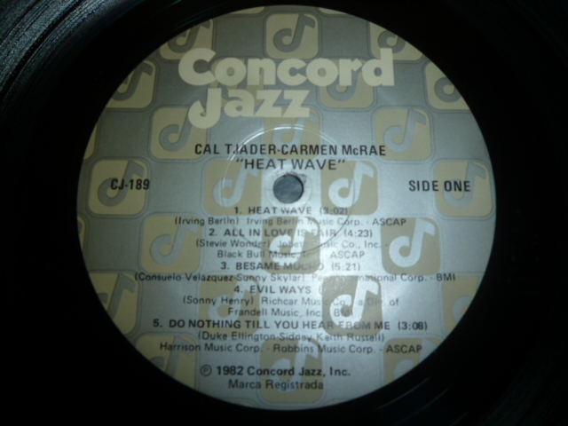 画像: CAL TJADER & CARMEN McRAE/HEAT WAVE