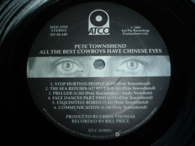 画像: PETE TOWNSHEND/ALL THE BEST COWBOYS HAVE CHINESE EYES