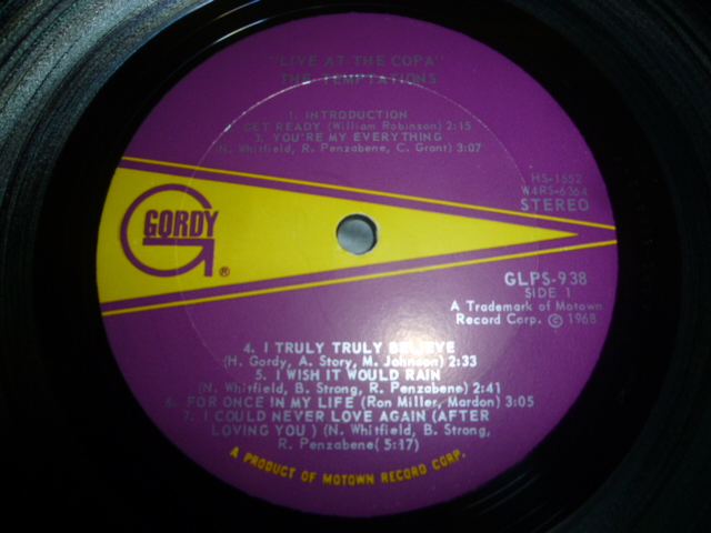 画像: TEMPTATIONS/LIVE AT THE COPA