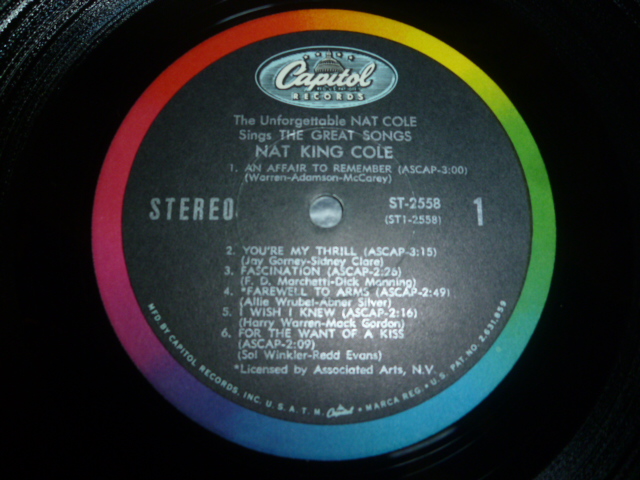 画像: NAT KING COLE/THE UNFORGETTABLE NAT COLE SINGS THE GREAT SONGS
