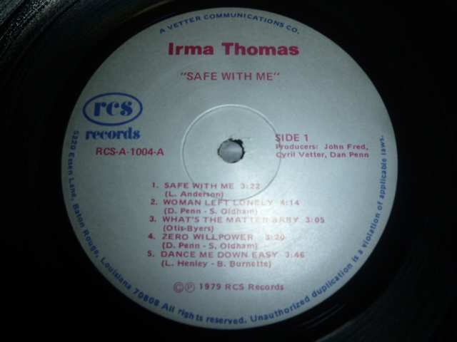 画像: IRMA THOMAS/SAFE WITH ME