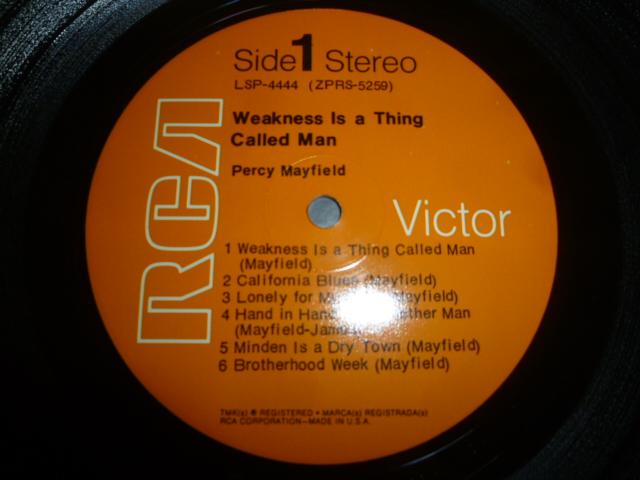 画像: PERCY MAYFIELD/WEAKNESS IS A THING CALLED MAN