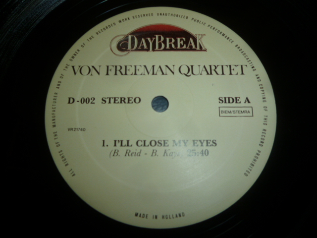 画像: VON FREEMAN QUARTET/YOUNG AND FOOLISH