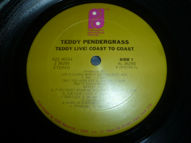 画像: TEDDY PENDERGRASS/TEDDY LIVE ! COAST TO COAST