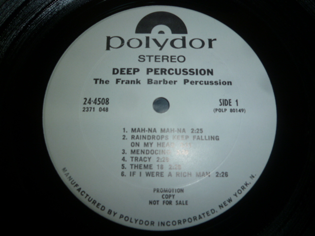 画像: FRANK BARBER PERCUSSION/DEEP PERCUSSION