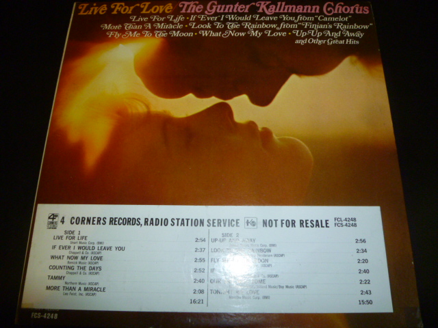 画像1: GUNTER KALLMANN CHORUS/LIVE FOR LOVE