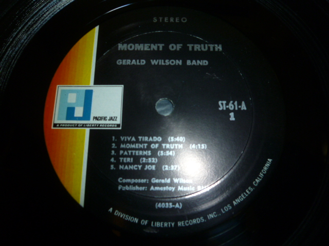 画像: GERALD WILSON BIG BAND/MOMENT OF TRUTH