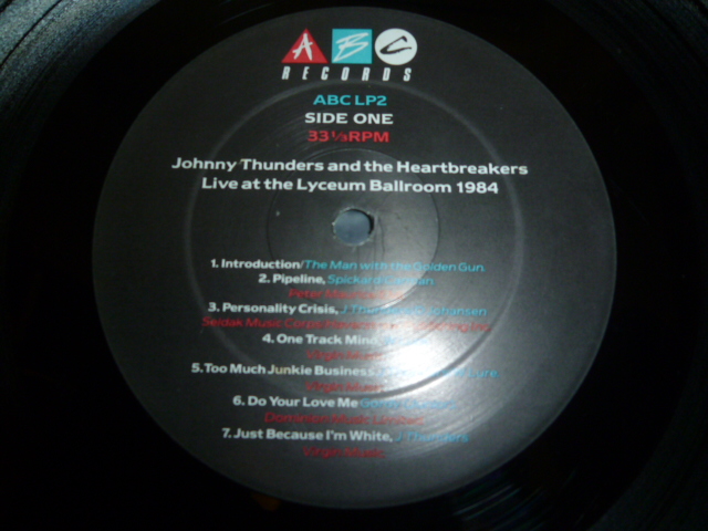 画像: JOHNNY THUNDERS & THE HEARTBREAKERS/LIVE AT THE LYCEUM BALLROOM 1984