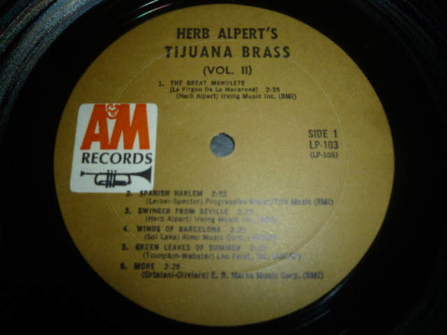 画像: HERB ALPERT'S TIJUANA BRASS/VOLUME 2