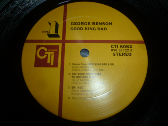 画像: GEORGE BENSON/GOOD KING BAD