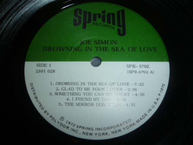 画像: JOE SIMON/DROWNING IN THE SEA OF LOVE