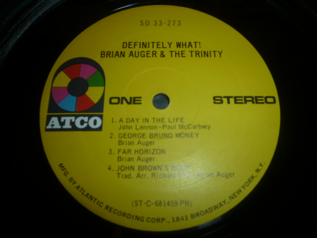 画像: BRIAN AUGER & THE TRINITY/DEFINITELY WHAT !