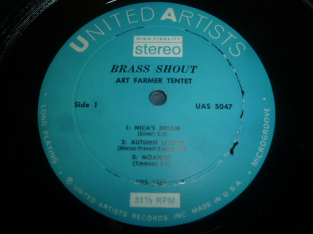 画像: ART FARMER TENTET/BRASS SHOUT