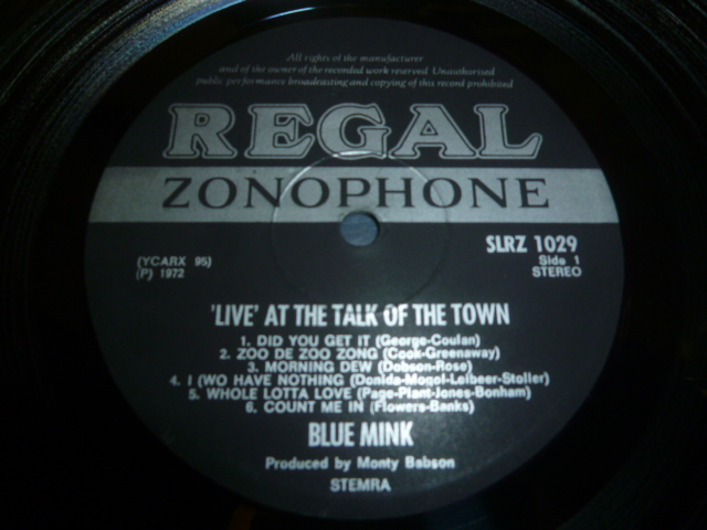 画像: BLUE MINK/LIVE AT THE TALK OF THE TOWN