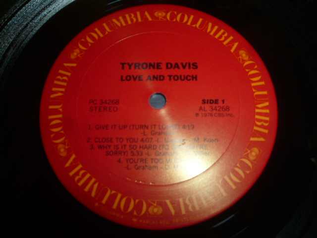 画像: TYRONE DAVIS/LOVE AND TOUCH