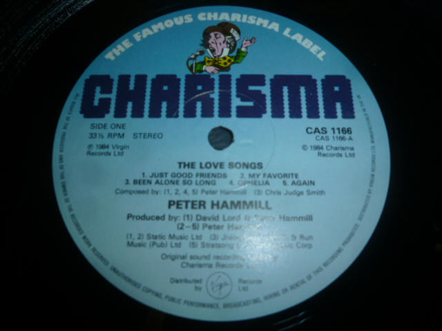 画像: PETER HAMMILL/THE LOVE SONGS