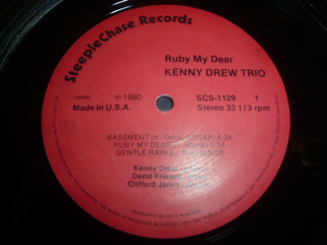 画像: KENNY DREW TRIO/RUBY MY DEAR