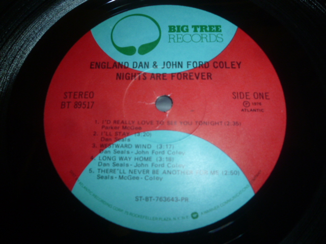 画像: ENGLAND DAN & JOHN FORD COLEY/NIGHTS ARE FOREVER