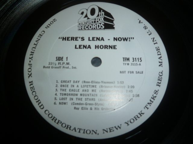 画像: LENA HORNE/HERE'S LENA NOW !