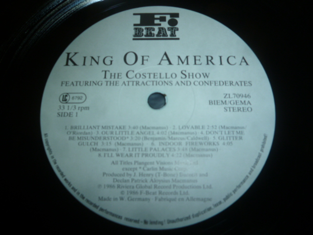 画像: COSTELLO SHOW/KING OF AMERICA