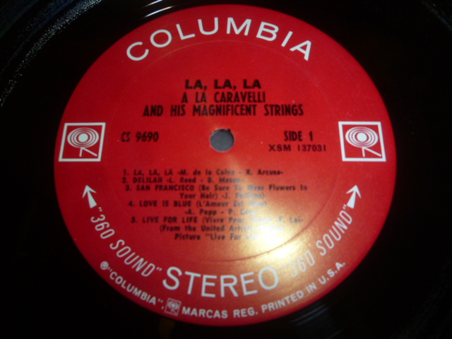 画像: A LA CARAVELLI & HIS MAGNIFICENT STRINGS/LA, LA, LA