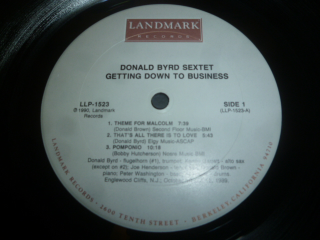 画像: DONALD BYRD SEXTET/GETTING DOWN TO BUSINESS